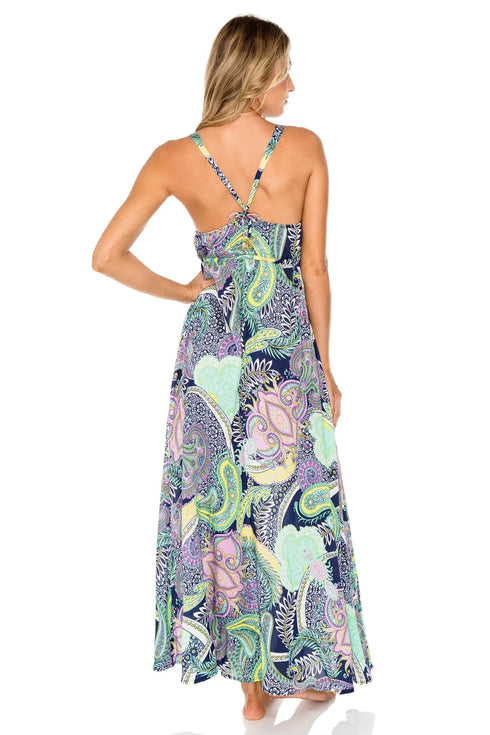 Luli Fama Dynasty V Neck Long Dress